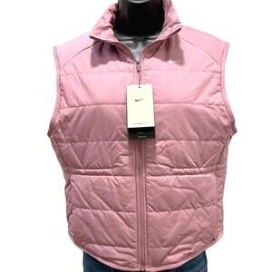 Nike Therma Quilted Running Puffer Vest "Pink Mauve" FB7537-523 Women's XS | NWT